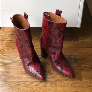 Paris Texas Red/black Ankle Boots 36